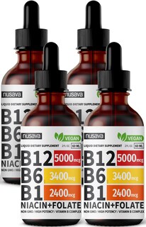 Foto 1 | Foto 1 | Gotas Líquidas de Vitamina B12 Nusava 5000 Mcg 4 Piezas- Venta Internacional