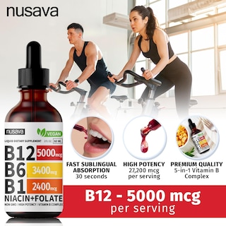 Foto 7 | Foto 7 | Gotas Líquidas de Vitamina B12 Nusava 5000 Mcg 4 Piezas- Venta Internacional