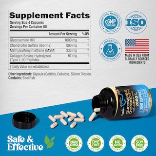 Foto 5 | Foto 5 | Suplemento De Apoyo Articular Nutraharmony 2800 Mg 240 Cápsulas - Venta Internacional.