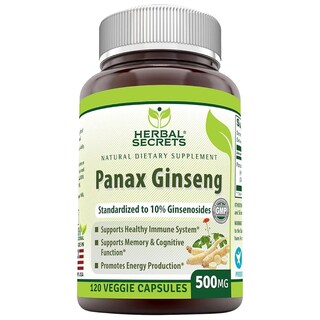 Foto 1 | Foto 1 | Herbal Secrets Panax Ginseng 500mg 120 Cápsulas