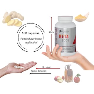 Foto 7 | Foto 7 | Suplemento Alimenticio Meta Boost Health B Natural Vinagre de Manzana Canela sin Azúcar 180 Cápsulas