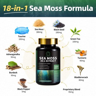 Foto 5 | Foto 5 | Paquete De Suplementos Bbeeaauu Sea Moss 680 Mg Shilajit 400 Mg - Venta Internacional.