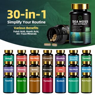 Foto 6 | Foto 6 | Paquete De Suplementos Bbeeaauu Sea Moss 680 Mg Shilajit 400 Mg - Venta Internacional.