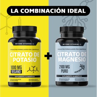 Foto 7 | Foto 7 | Suplemento Alimenticio Beyond Vitamins Citrato De Potasio 1000mg | Platano En Polvo, Curcuma Y Semilla De Uva 60 Cápsulas