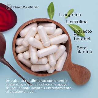 Foto 6 | Foto 6 | Óxido Nítrico Healthaddiction Rendimiento Deportivo L-arginina, L-citrulina y Beta Alanina 90 Cápsulas