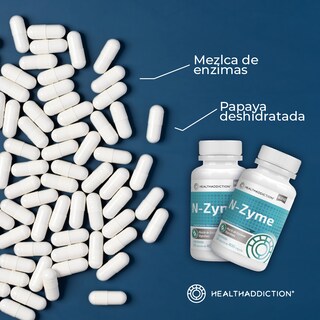 Foto 6 | Foto 6 | Enzimas Digestivas Healthaddiction Lactasa Proteasa Amilasa y Papaína 120 Cápsulas 2 Pack
