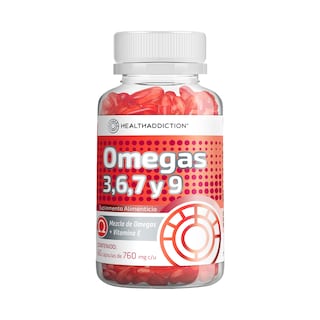Foto 1 | Foto 1 | Omega 3/ 6/ 7/ 9 + Vitamina E HealthAddiction 60 Cápsulas