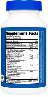 Foto 5 | Foto 5 | Complejo de Ayuda para Dormir Nutricost 1330 mg 90 Cápsulas - Venta Internacional