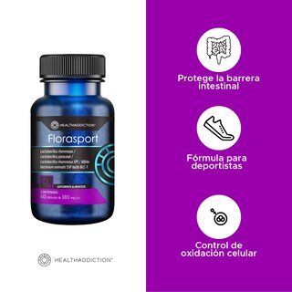 Foto 4 | Foto 4 | Probióticos Healthaddiction Florasport  Apoya Rendimiento Deportivo 60 Cápsulas