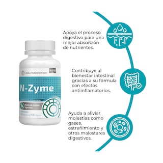 Foto 4 | Foto 4 | Enzimas Digestivas HealthAddiction Avanzadas con Lactasa / Proteasa / Amilasa / Papaína 60 Cápsulas