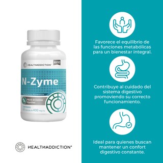 Foto 5 | Foto 5 | Enzimas Digestivas HealthAddiction Avanzadas con Lactasa / Proteasa / Amilasa / Papaína 60 Cápsulas