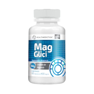 Foto 1 | Foto 1 | Suplemento Glicinato de Magnesio Healthaddiction 400mg 60 Cápsulas