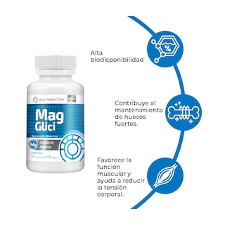 Foto 4 | Foto 4 | Suplemento Glicinato de Magnesio Healthaddiction 400mg 60 Cápsulas