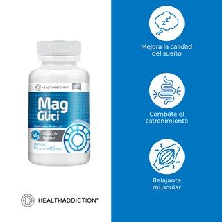 Foto 5 | Foto 5 | Suplemento Glicinato de Magnesio Healthaddiction 400mg 60 Cápsulas