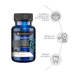 Foto 2 | Foto 2 | Probióticos Healthaddiction Floradent para Salud Bucal y Digestiva 60 Cápsulas