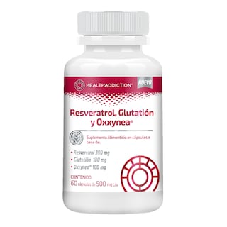 Foto 1 | Foto 1 | Suplemento Resveratrol Glutatión y Oxxynea Healthaddiction 60 Cápsulas