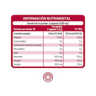 Foto 3 | Foto 3 | Suplemento Resveratrol Glutatión y Oxxynea Healthaddiction 60 Cápsulas