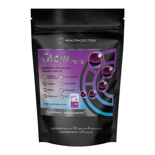 Foto 1 | Foto 1 | Colágeno Antioxidantes Vitaminas y Zinc Healthaddiction Glow Pack 30 Caja Colágeno Hidrolizado 300 mg