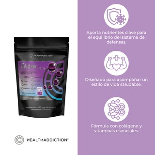 Foto 5 | Foto 5 | Colágeno Antioxidantes Vitaminas y Zinc Healthaddiction Glow Pack 30 Caja Colágeno Hidrolizado 300 mg