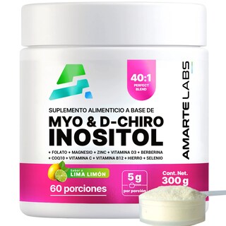 Foto 1 | Foto 1 | Suplemento Myo & D-Chiro Inositol Amarte Labs Sabor Lima Limón 300 g