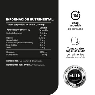 Foto 3 | Foto 3 | Suplemento Life 360+ Inositol Elite Myo & D-Chiro 280 Caps