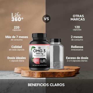 Foto 5 | Foto 5 | Suplemento Alimenticio Life 360+ Omega 3 Elite Salmon 1000 mg 220 Caps