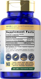 Foto 2 | Foto 2 | Suplemento Carlyle Nac N-acetil Cisteína 1000 Mg 80 Cápsulas - Venta Internacional.