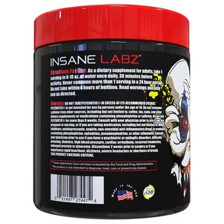 Foto 3 | Foto 3 | Polvo Para Antes Del Entrenamiento Insane Labz Psychotic 60 Porciones - Venta Internacional.