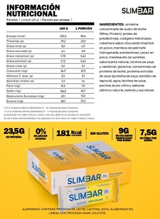 Foto 3 | Foto 3 | Barritas Proteicas Slimba Platano Manjar Flavor 23,5 G De Proteína X12 - Venta Internacional.