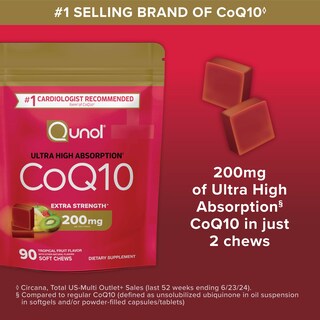 Foto 6 | Foto 6 | Suplemento Qunol Coq10 Para Masticar, 200 Mg, 90 Unidades - Venta Internacional.