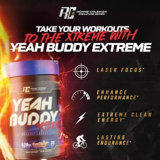 Foto 3 | Foto 3 | Pre Entreno Yeah Buddy Xtreme Ronnie Coleman 30 Servicios Strawberry Lemonade