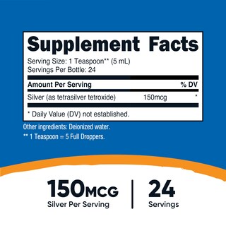 Foto 2 | Foto 2 | Suplemento Nutricost De Plata Coloidal 120 Ml 150 Mcg - Venta Internacional.