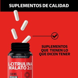 Foto 4 | Foto 4 | Suplemento Alimenticio Beyond Vitamins L-citrulina Malato 1500mg 180 Cápsulas