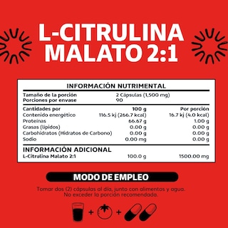 Foto 6 | Foto 6 | Suplemento Alimenticio Beyond Vitamins L-citrulina Malato 1500mg 180 Cápsulas