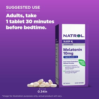 Foto 6 | Foto 6 | Sleep Aid Natrol Sleep Advanced Melatonina 10 Mg 60 Comprimidos - Venta Internacional