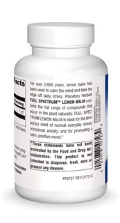 Foto 2 | Foto 2 | Suplemento De Bálsamo De Limón Planetary Herbals De Espectro Completo, 500 Mg - Venta Internacional.