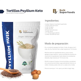 Foto 7 | Foto 7 | Psyllium Husk en Polvo Natural 500 G