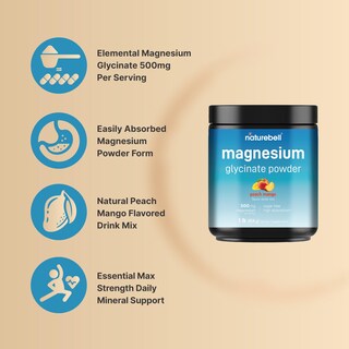 Foto 3 | Foto 3 | Glicinato de Magnesio en Polvo Natubell 454 g 500 mg/Porción - Venta Internacional