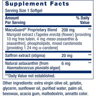 Foto 3 | Foto 3 | Life Extension | Macuguard Ocular Support – 60 Cápsulas Blandas | Salud Visual Con Luteína, Zeaxantina, Azafrán Y Astaxantina