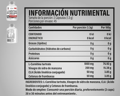 Foto 2 | Foto 2 | Testrol 4 en 1 L-Carnitina Platinum 1300 mg 90 Cápsulas
