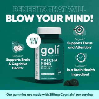 Foto 3 | Foto 3 | Gomitas Goli Matcha Mind De 180 Unidades Con Té Verde Cognizin - Venta Internacional.
