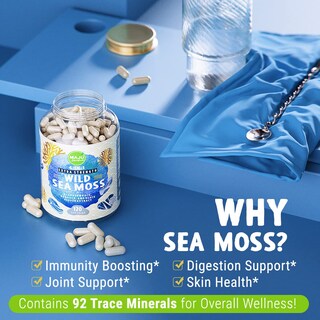 Foto 3 | Foto 3 | Cápsulas De Musgo Marino Maju Wild Irish De 120 Unidades Con Bladderwrack - Venta Internacional.