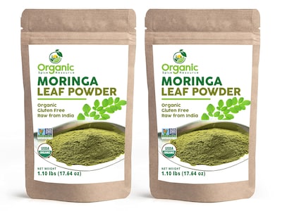 Foto 1 | Foto 1 | Especias Orgánicas En Polvo De Moringa, 1 Kg (2 X 500 G), Usda Kosher - Venta Internacional.