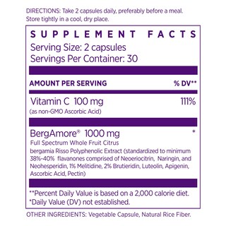 Foto 2 | Foto 2 | Suplemento Naomi Italian Citrus Bergamota 1000 Mg Heart Health - Venta Internacional.