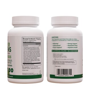 Foto 6 | Foto 6 | Suplemento Country Farms Super Greens Vegicaps, 60 Unidades - Venta Internacional.