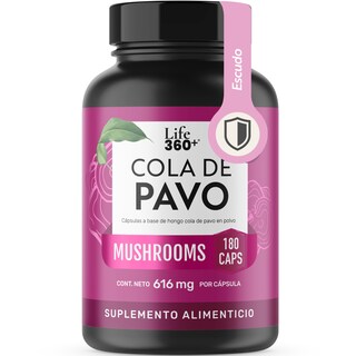 Foto 1 | Foto 1 | Cola De Pavo Life 360+ 180 Cápsulas Con Hongo Cola De Pavo