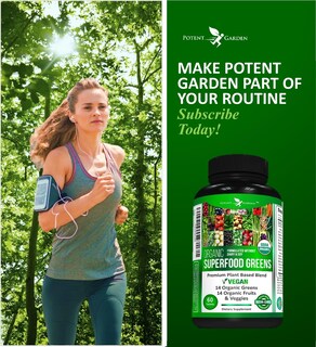 Foto 7 | Foto 7 | Suplemento Potent Garden Organic Superfood Greens, 60 Comprimidos - Venta Internacional.