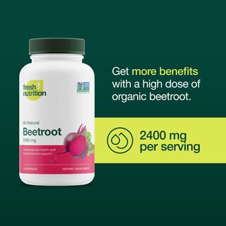 Foto 3 | Foto 3 | Suplemento Fresh Nutrition De Raíz De Remolacha Orgánica 2400 Mg 90 Cápsulas - Venta Internacional.