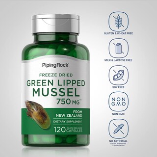 Foto 3 | Foto 3 | Suplemento Piping Rock Green Lipped Mussel 750 Mg 120 Cápsulas - Venta Internacional.