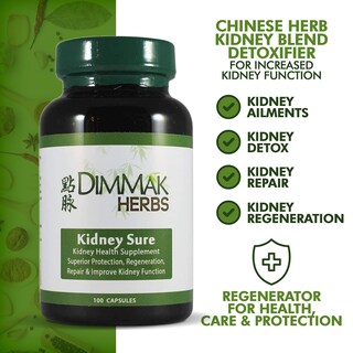 Foto 4 | Foto 4 | Suplemento De Salud Dimmak Herbs Kidney Sure 100 Cápsulas 400 Mg - Venta Internacional.